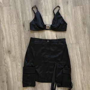 2 Piece Black Top / Skirt